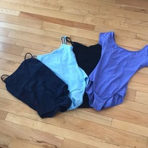 Set of 4 medium dance leotards/bodysuits